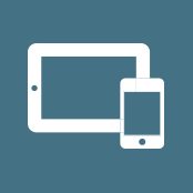 red background white icon
