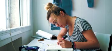 Girl at desk